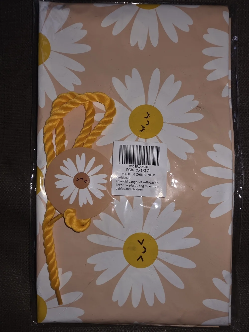 Floral Daisy Drawstring Gift Bag